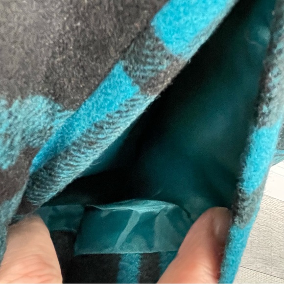 JOU JOU Plaid Wool Blend Lined Coat Jacket with Front Pockets Size XL - Picture 6 of 8